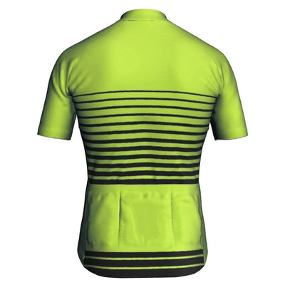 Montella Cycling Men SS Jersey Men's Green Lines Cycling Jersey