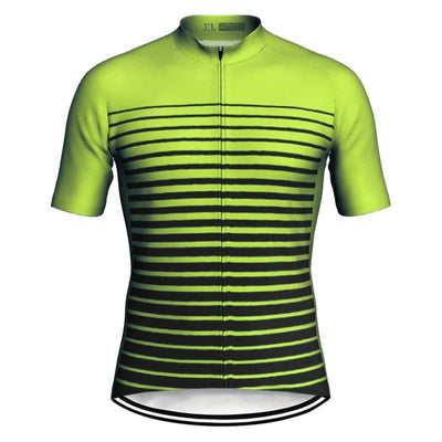 Montella Cycling Men SS Jersey Men's Green Lines Cycling Jersey