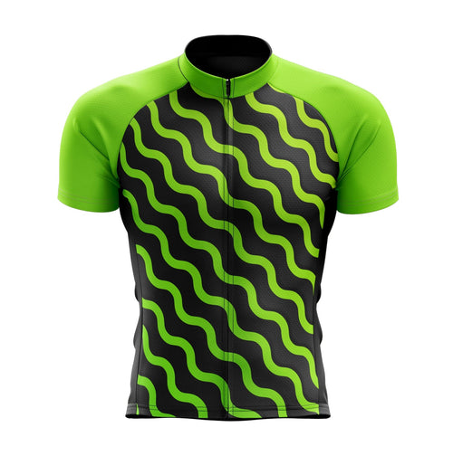 Montella Cycling Men SS Jersey Men's Green Waves Cycling Jersey