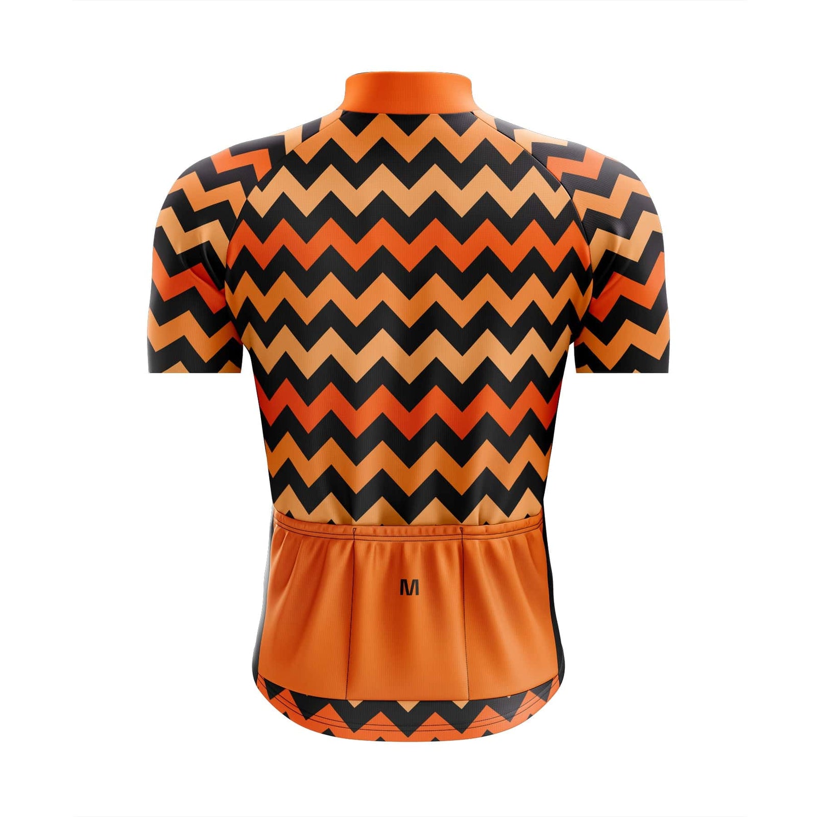 Montella Cycling Men SS Jersey Men's Orange Zig Zag Cycling Jersey