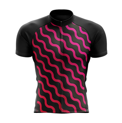 Montella Cycling Men SS Jersey Men's Pink Waves Cycling Jersey