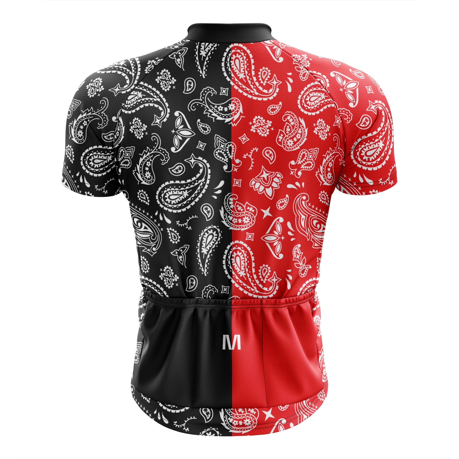 Montella Cycling Men SS Jersey Men's Red Black Bandana Cycling Jersey