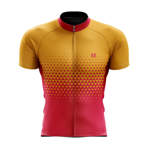 Montella Cycling Men SS Jersey Men's Yellow Gradient Cycling Jersey