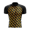 Montella Cycling Men SS Jersey Men's Yellow Waves Cycling Jersey