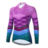 Montella Cycling S / Jersey Only / Summer Polyester Women's Pink Gradient Long Sleeve Cycling Jersey or Pants