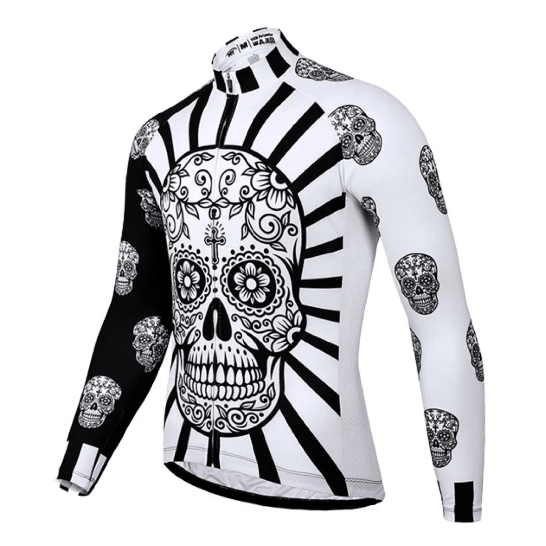 Montella Cycling S / Long Sleeve Jersey / Summer Polyester Skull Long Sleeve Cycling Jersey or Bib Pants