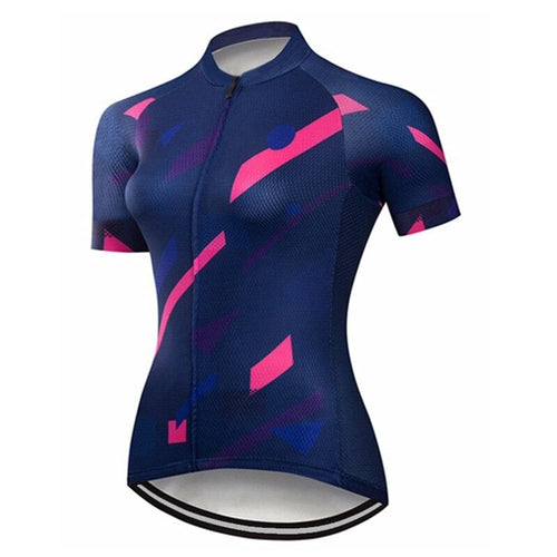 Montella Cycling Women's Blue Lines Cycling Jersey