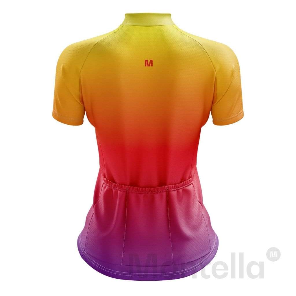 Montella Cycling Women's Orange Gradient Cycling Jersey