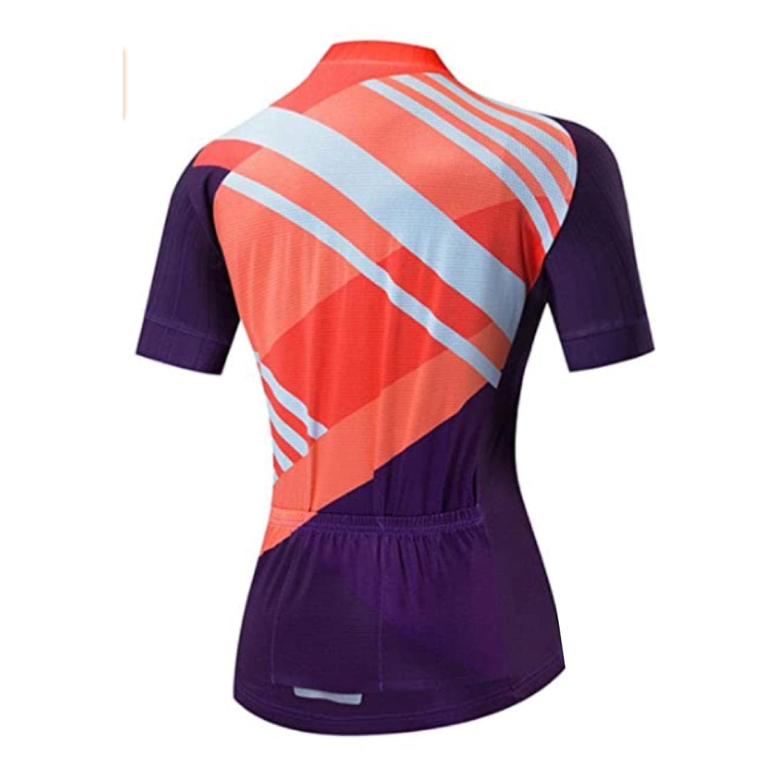 Montella Cycling Women's Orange Pattern Cycling Jersey