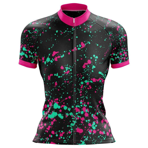 Montella Cycling Women's Pink Splash Cute Cycling Jersey