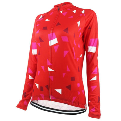 Montella Cycling Women's Red Long Sleeve Cycling Jersey