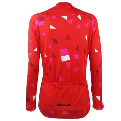 Montella Cycling Women's Red Long Sleeve Cycling Jersey