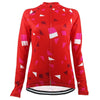 Montella Cycling Women's Red Long Sleeve Cycling Jersey