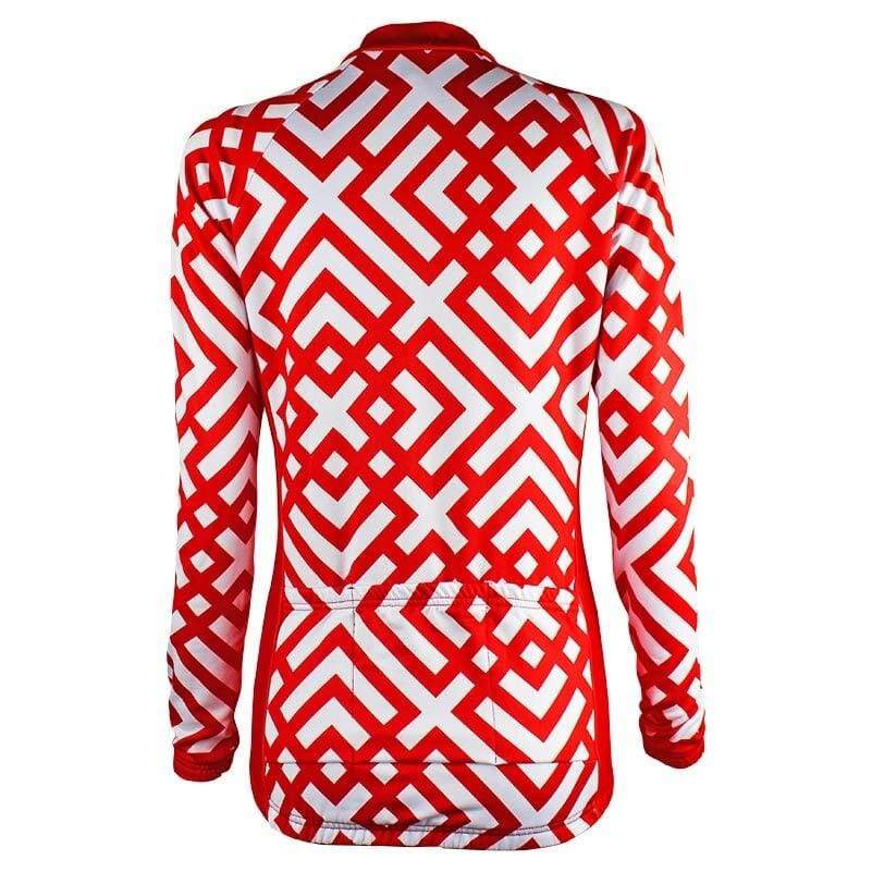 Montella Cycling Women's Red Style Winter Cycling Jersey