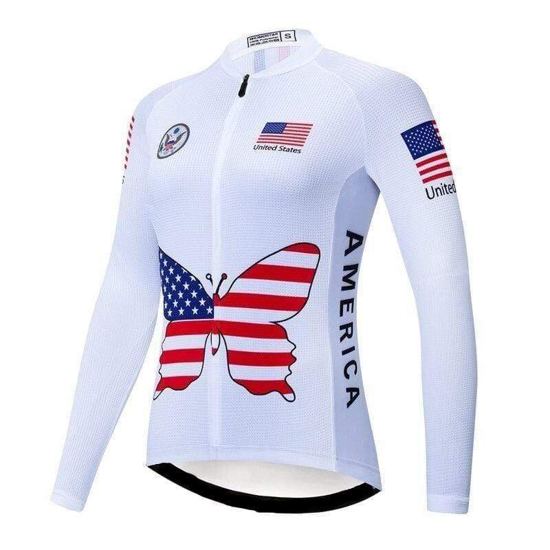 Montella Cycling Women's USA Long Sleeve Cycling Jersey