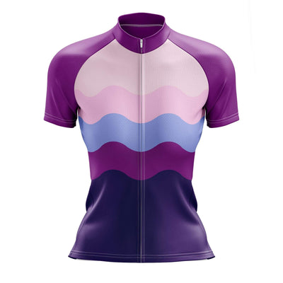 Montella Cycling Women's Wavy Blue Cycling Jersey