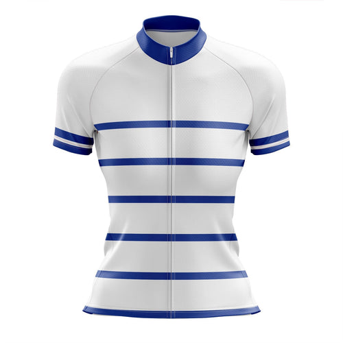 Montella Cycling Women's White Striped Cycling Jersey