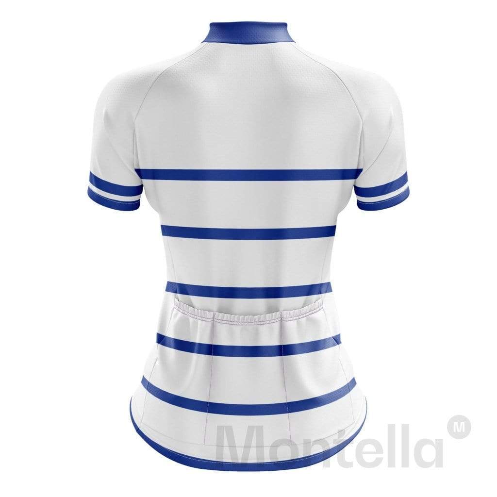 Montella Cycling Women's White Striped Cycling Jersey