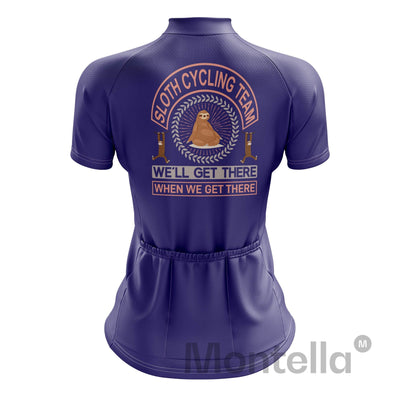 Montella Cycling Women Sloth Purple Cycling Jersey