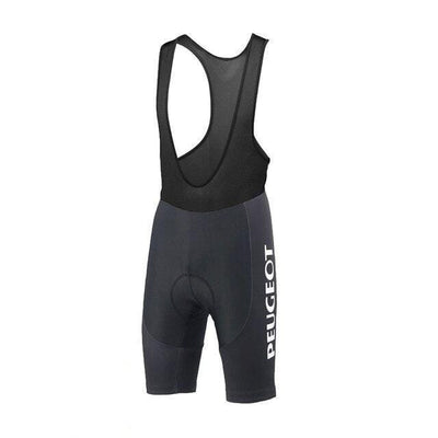 top-cycling-wear Black Bib Shorts / XS Peugeot BP Michelin White Vintage Cycling Jersey Set