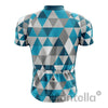 top-cycling-wear Men's Blue Triangles Cycling Jersey