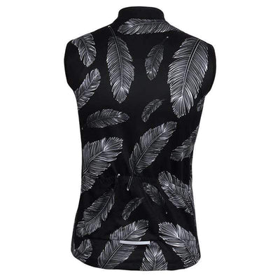 top-cycling-wear Men's Sleeveless Feathers Cycling Jersey