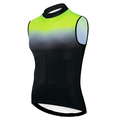 top-cycling-wear S / Yellow Sleeveless Men's Cycling Jersey