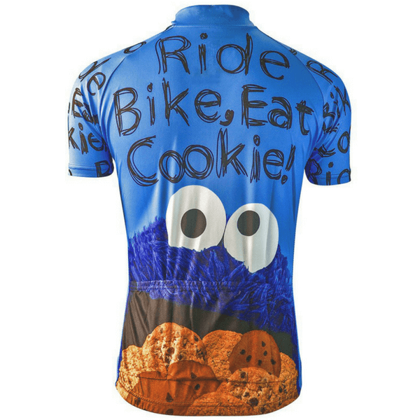 top-cycling-wear Short Sleeve Jersey Men's Cookie Monster Cycling Jersey or Bibs