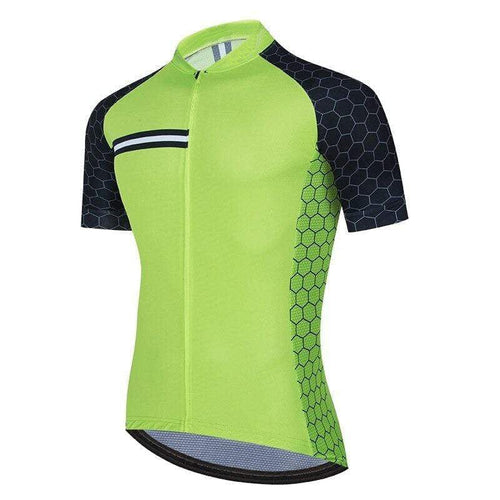 top-cycling-wear Short Sleeve Jersey Men's Green Pro Cycling Jersey