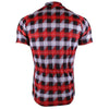 top-cycling-wear Short Sleeve Jersey Red & Black Plaid Short Sleeve Jersey