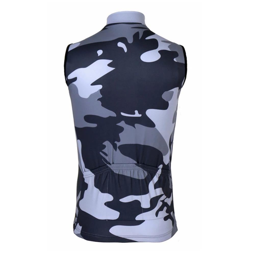 top-cycling-wear Sleeveless Camouflage Men's Cycling Jersey